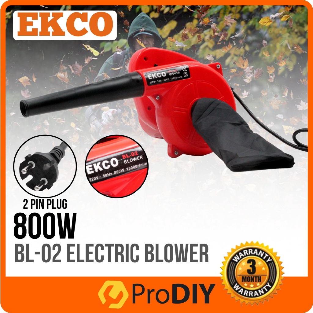 EKCO BL-02 220v 800W Multifunctional Electric Handheld  Air Blower Car Dust Removal Tool Outddor
