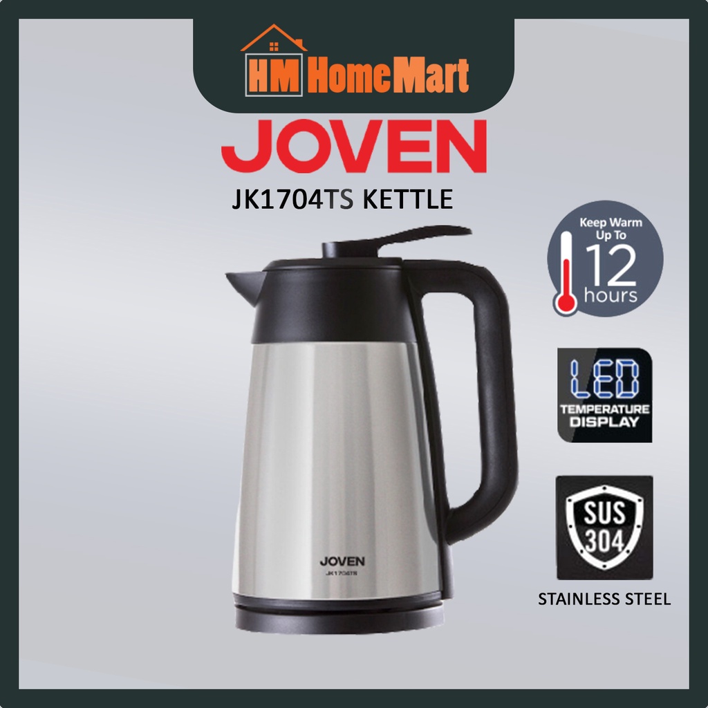 JOVEN Cordless Thermo Electric Kettle JK1704TS (1 Year Warranty