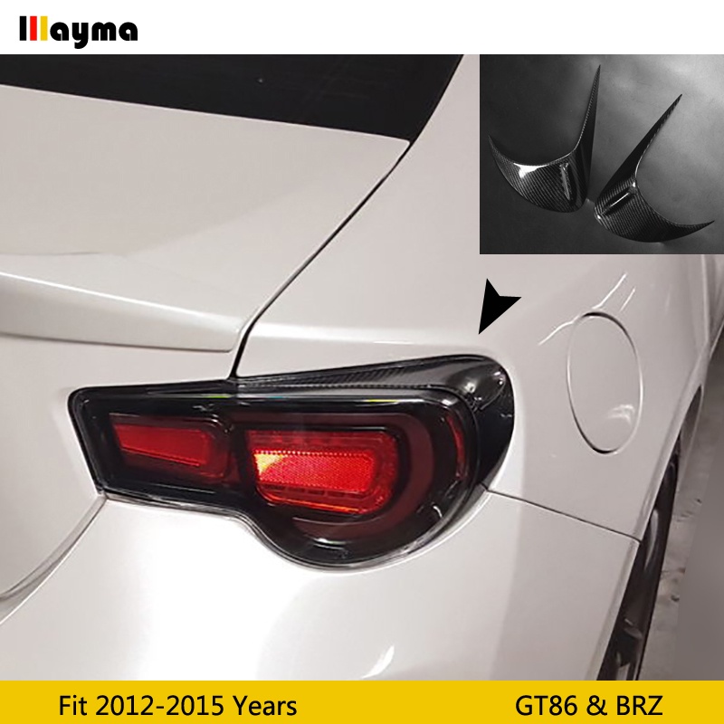 Carbon Fiber Rear headlight Covers Eyelids Eyebrows Trims For Toyota