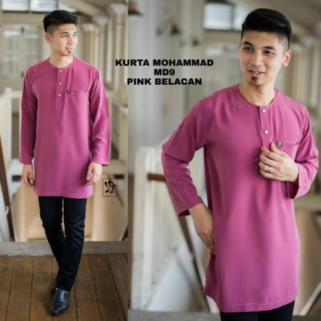 Kurta Muhammad Md9 Pink Belacan Plus Size Shopee Malaysia