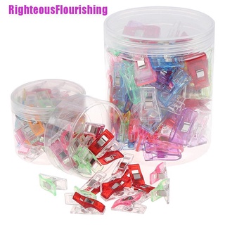 3.3 x 1.8cm Sewing Clips,Clips for Sewing Quilting Crafting Clips,100Pcs/Box Medium Size Plastic Clips Multicolor Sewing Clips Quilting Binding Clips for Crafting,Crochet and Knitting 