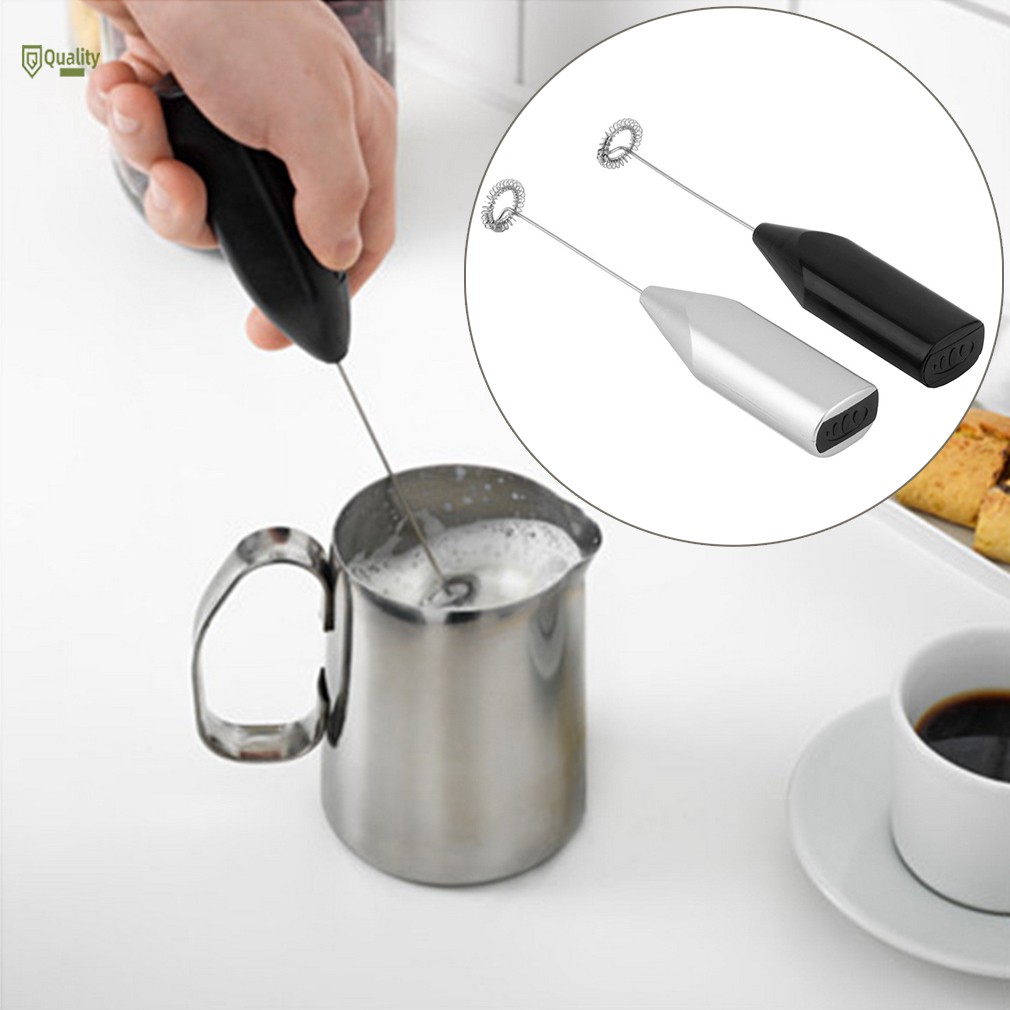 ♣JM♣ Cordless Milk Frother Handheld Foamer Cappuccino Maker Latte Espresso Chocolate Coffee Metal Ki