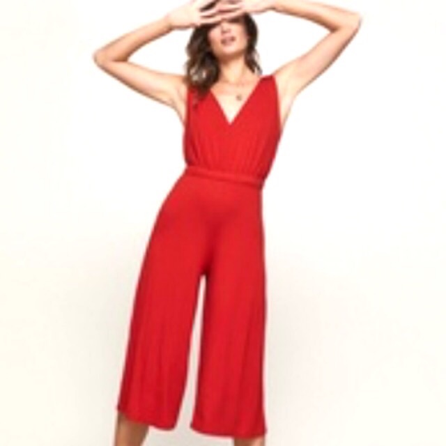 miss selfridge rust jumpsuit