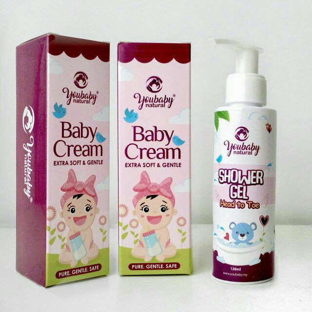 Baby Cream Youbaby Cream Shower Gel Panau Ekzema Batuk Ubat Kulit Bayi Original Hq Shopee Malaysia