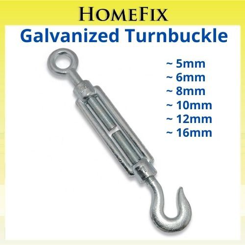 M5, M6, M8, M10, M12, M16 HOOK & EYE TURNBUCKLE WIRE STRAINER TENSION