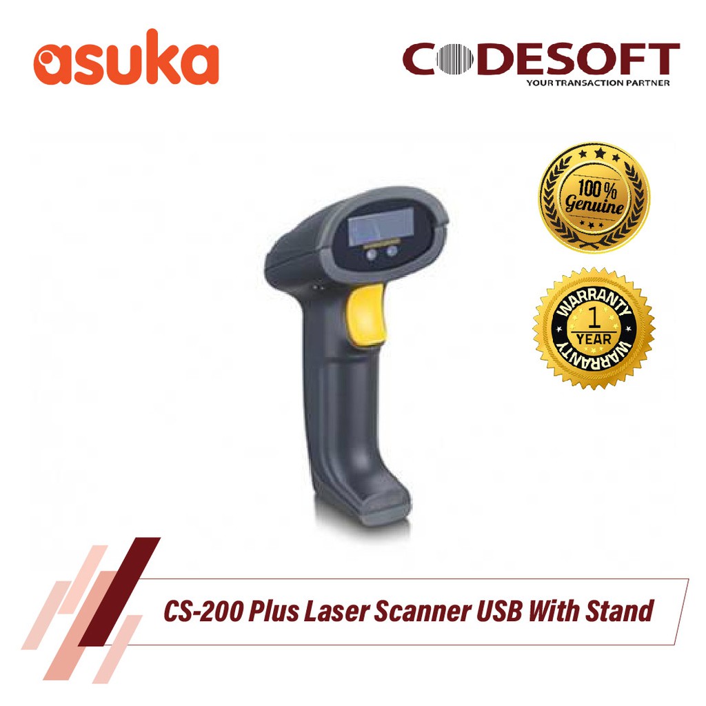 Code soft CS-200 Plus Laser Scanner USB With Stand
