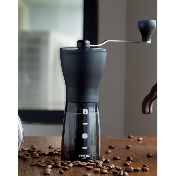 Hario Lightweight Hand Grinder MSS1DTB Transparent Black {93 Coffee