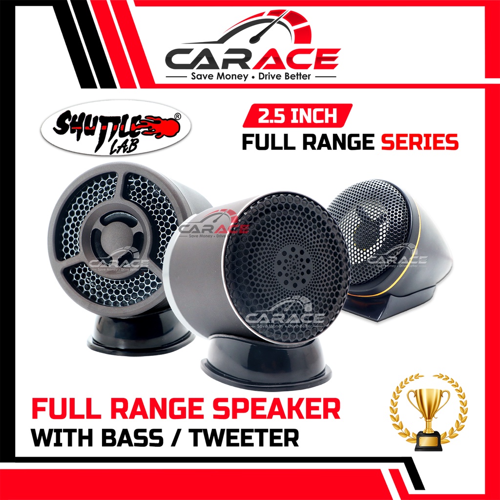 SHUTTLE LAB 2.5" Full Range Speaker MID HIGH Treble Full Range Car