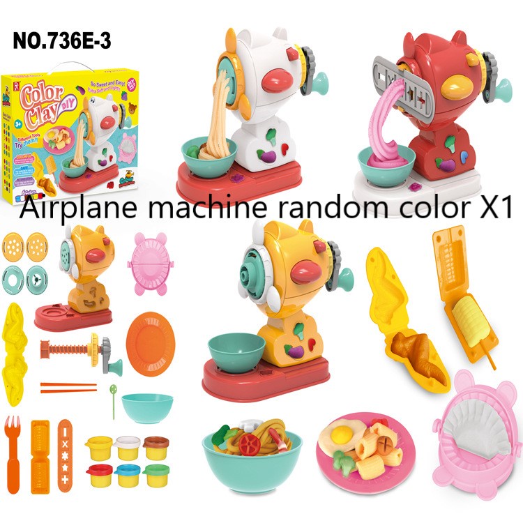 Playdoh Airplane Noodle Maker Clay Machine BBQ Double Twister Color Dough  Plasticine Play Doh Children House Play Toys