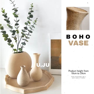 Boho Vase/Rustic Vase/MDF/wood vase/aesthetic vase/beige vase/burnt effect vase/candle stand
