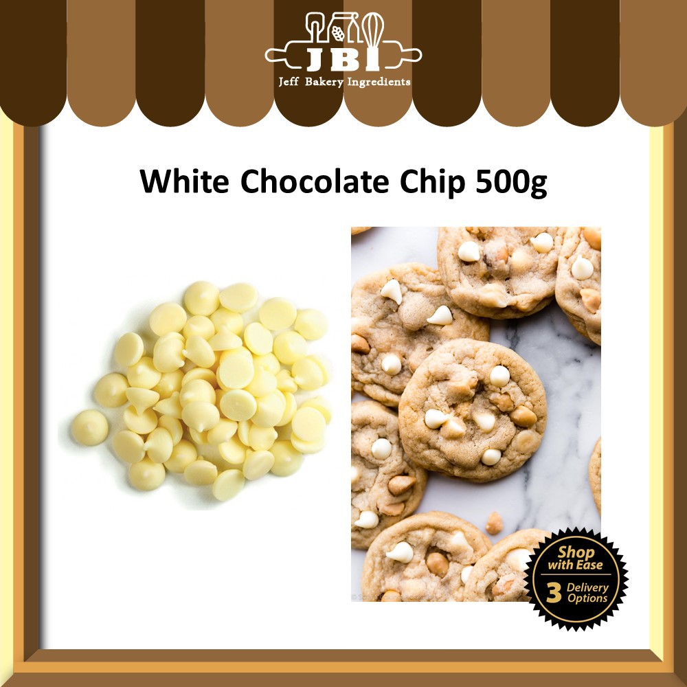 White Compound Chip 250g / 500g / 1kg Coklat Cip Putih Chips