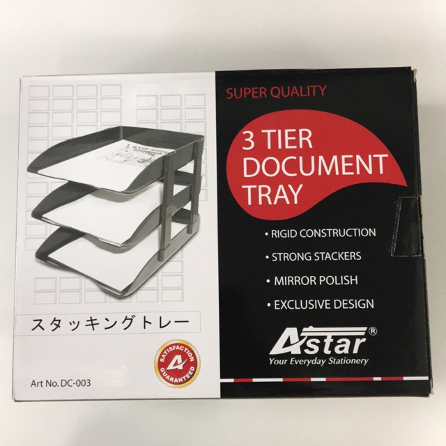 Astar 3 Tier Document Tray 3 Tier Desk Organizer Rack | Shopee Malaysia