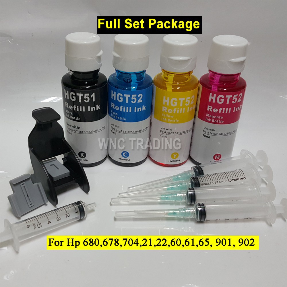 Hp Ink cartridge Refill Set for HP 682,680,678,703,704,21,22,60,61,65