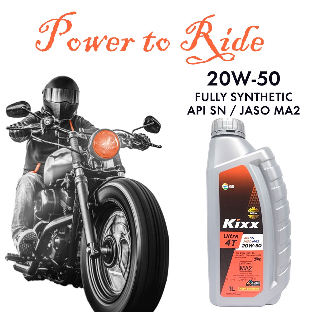 Minyak Hitam Motor 4T Oil Fully Synthetic Motorcycle Engine Oil 20W50 / KIXX 20W50 Minyak Enjin