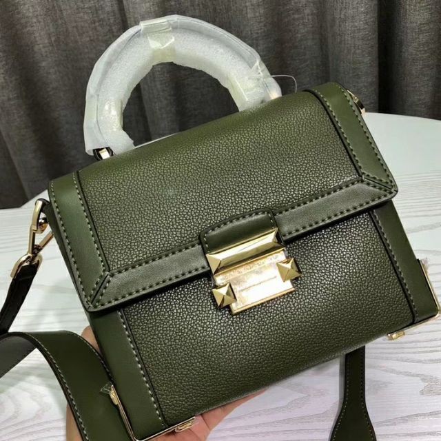 michael kors jayne small pebbled leather trunk bag