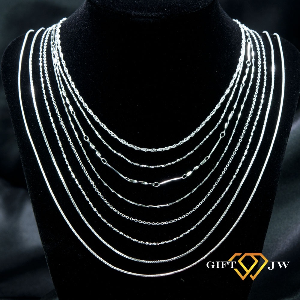 JW Korean Style - Rantai Silver S925 Perempuan/Silver Necklace S925 Female 45cm/50cm/60cm - SN1