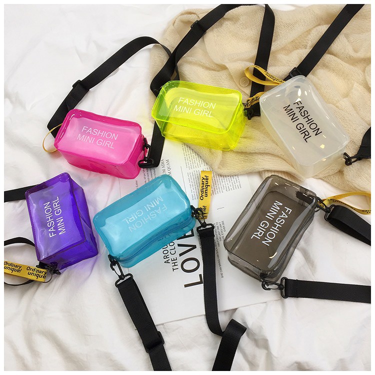 Colorful Make-up Pouch - Trendy - Transparent - Beach Use - Water Resistant - Easy to Clean