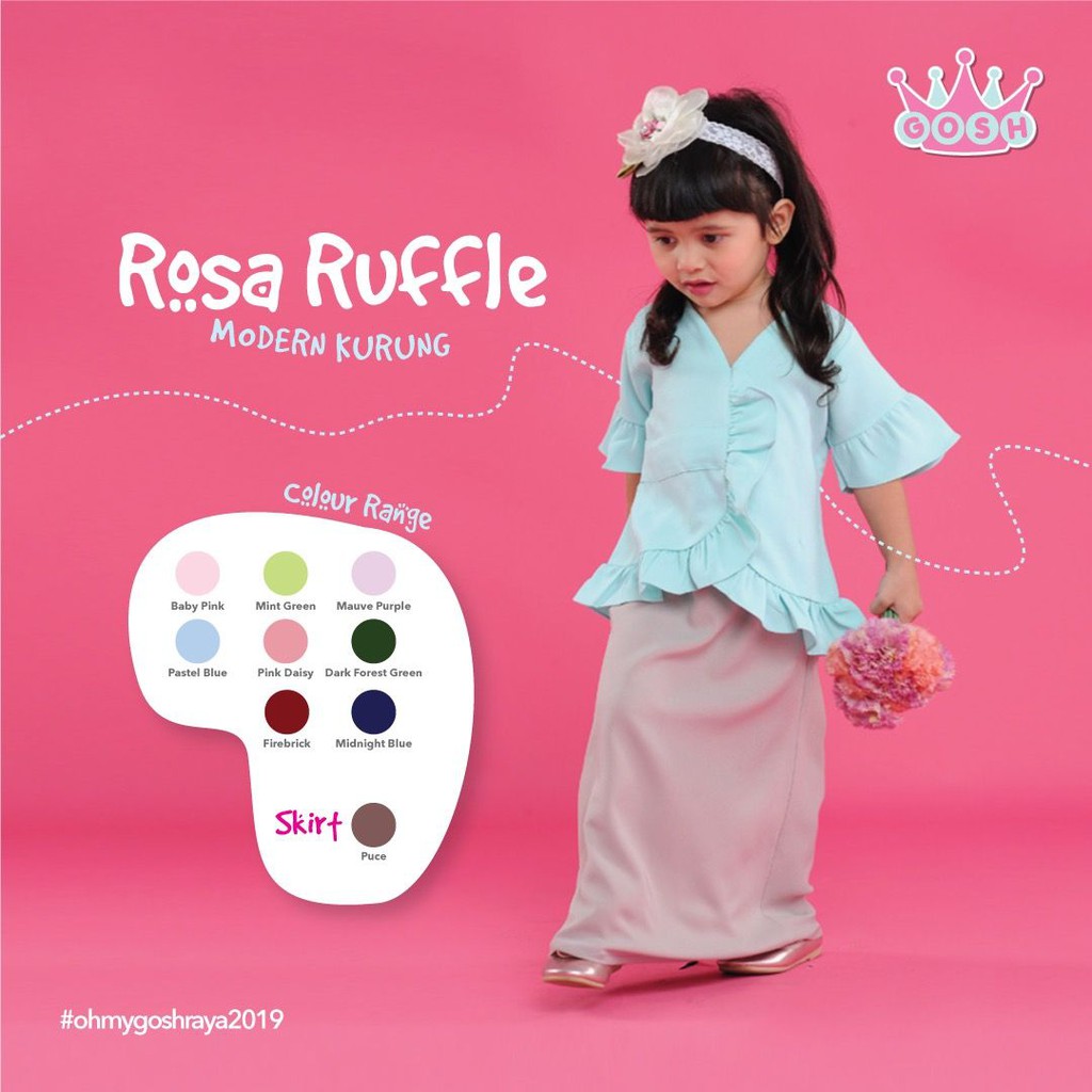 Baju Kurung Budak Raya 2020 Gosh Kids Design Rosa Ruffle ...