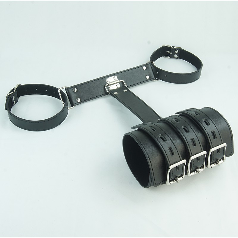 Leather Bondage Handcuffs Armbinder Restraint Arms Behind Back