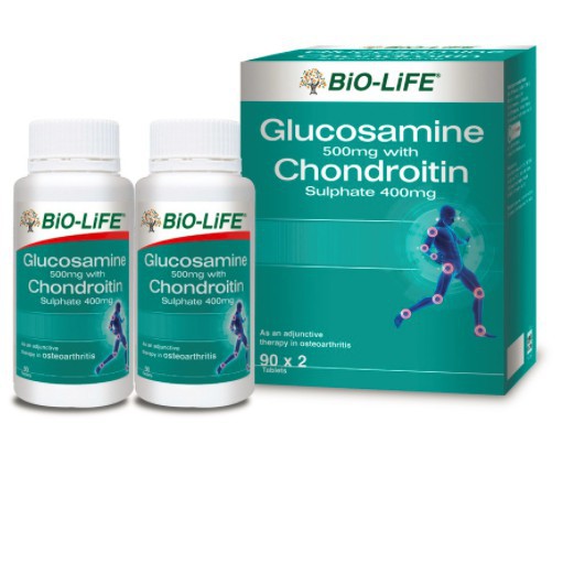 BioLife Glucosamine 500mg With Chondroitin Sulphate 400mg 90'SX2