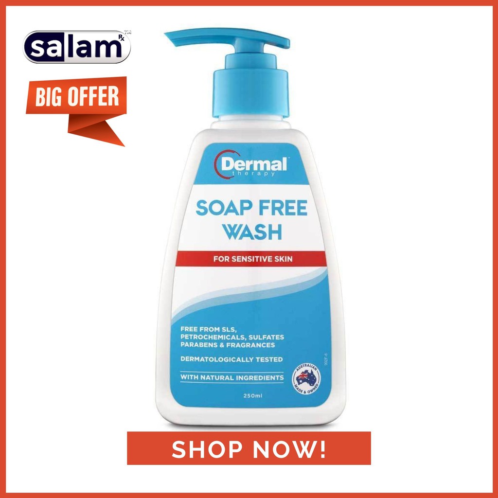 [READY STOCK!!!] DERMAL THERAPY SOAP FREE WASH FOR SENSITIVE SKIN 250ML