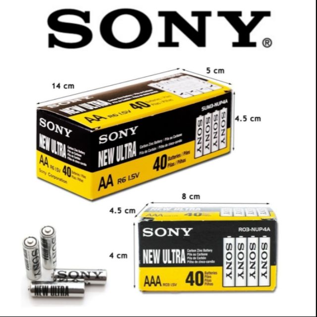 Original Sony New Ultra Battery 1 5v Size a 40pcs 1box Shopee Malaysia