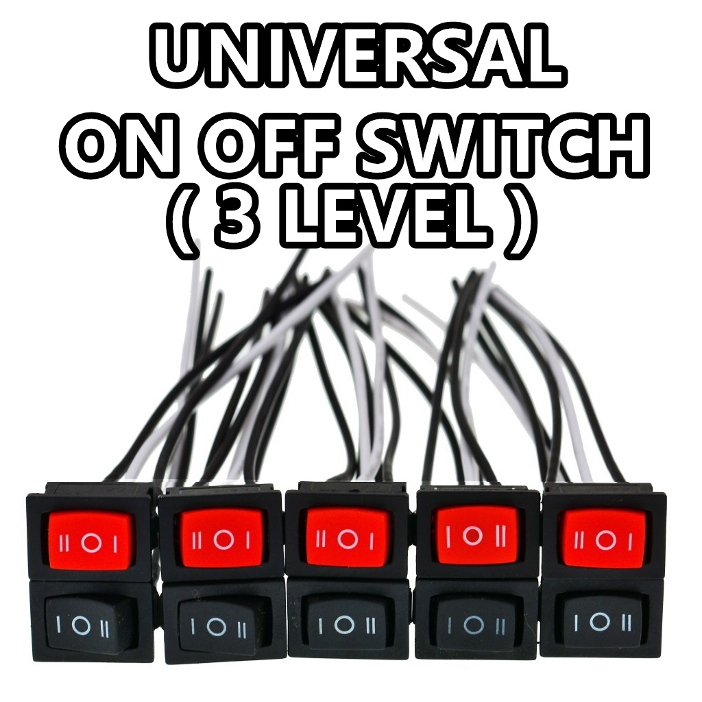 ✔READY STOCK✔ UNIVERSAL 3 LEVEL ON OFF SWITCH MOTOCYCLE HAZARD LIGHT AFTERMARKET ON OFF SWITCH