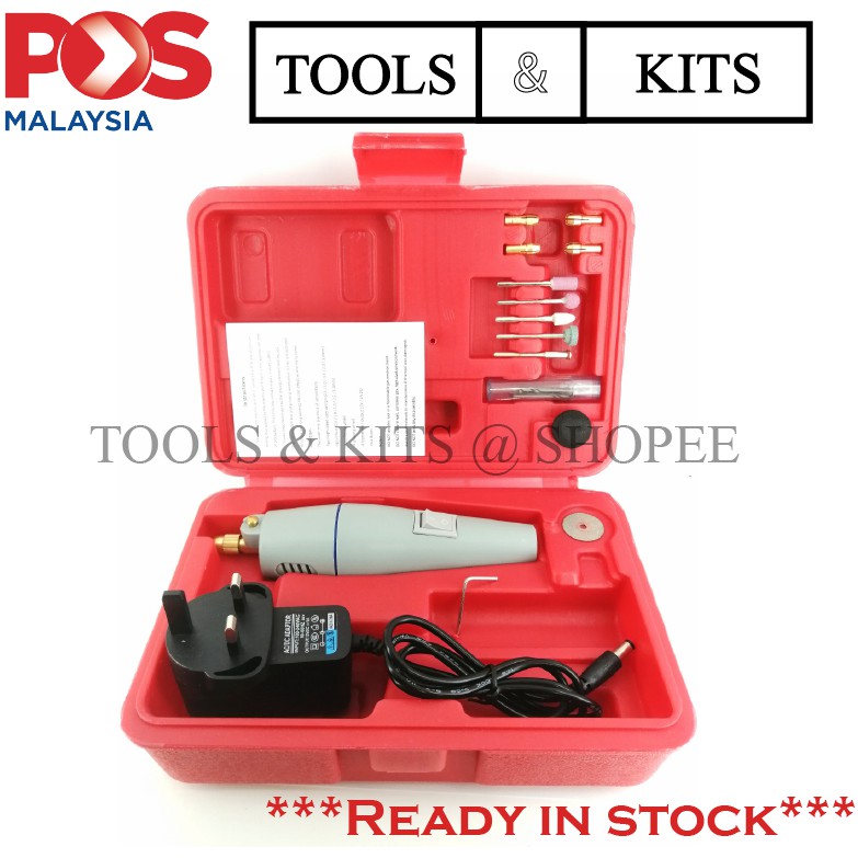 PT500 High Speed Mini Drill Set Grinder Tool Kit 2-Pin Plug | Shopee ...