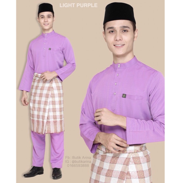 35 Ide Baju Melayu Lelaki Warna Ungu Lamaz Morradean