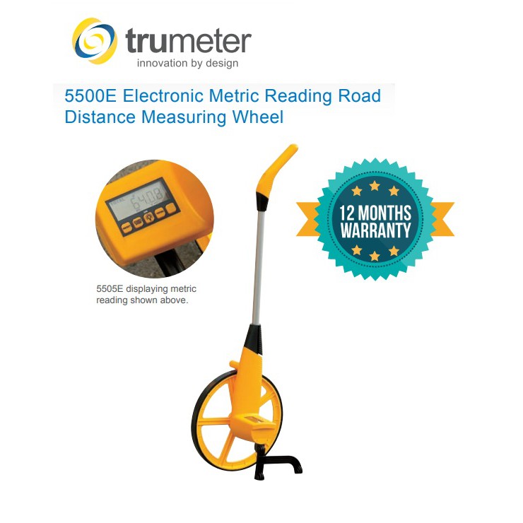 Trumeter 5500E Electronic Reading Road Distance Measuring Wheel