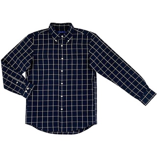 Racola MEN Button Down Collar Long Sleeve Checkered Shirt