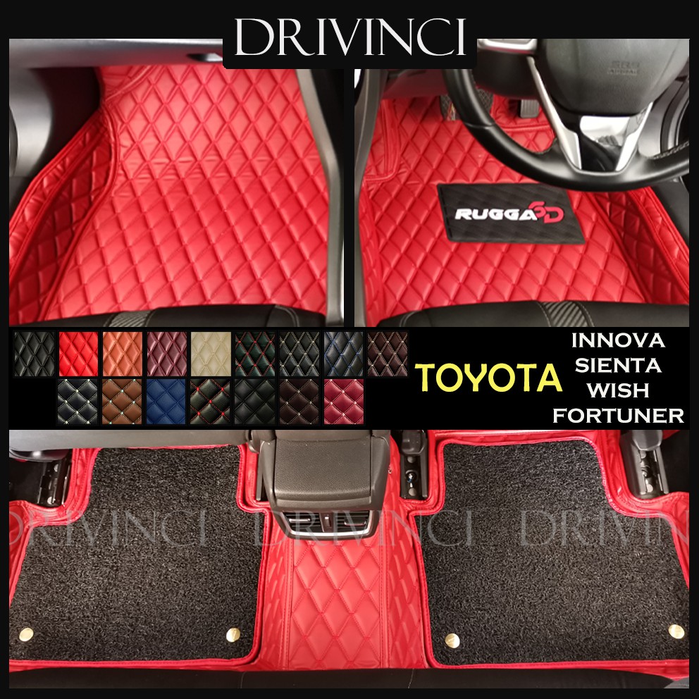 Toyota Fortuner Innova Wish Sienta 6D Car Mat Carpet Custom Luxury