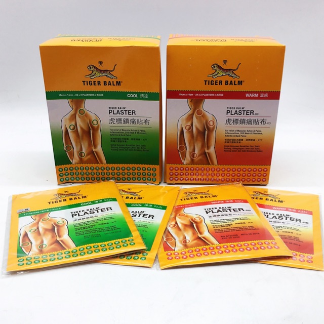 TIGER BALM PLASTER cool & warm 10 cm X 14 cm X 2 plasters ( LARGE