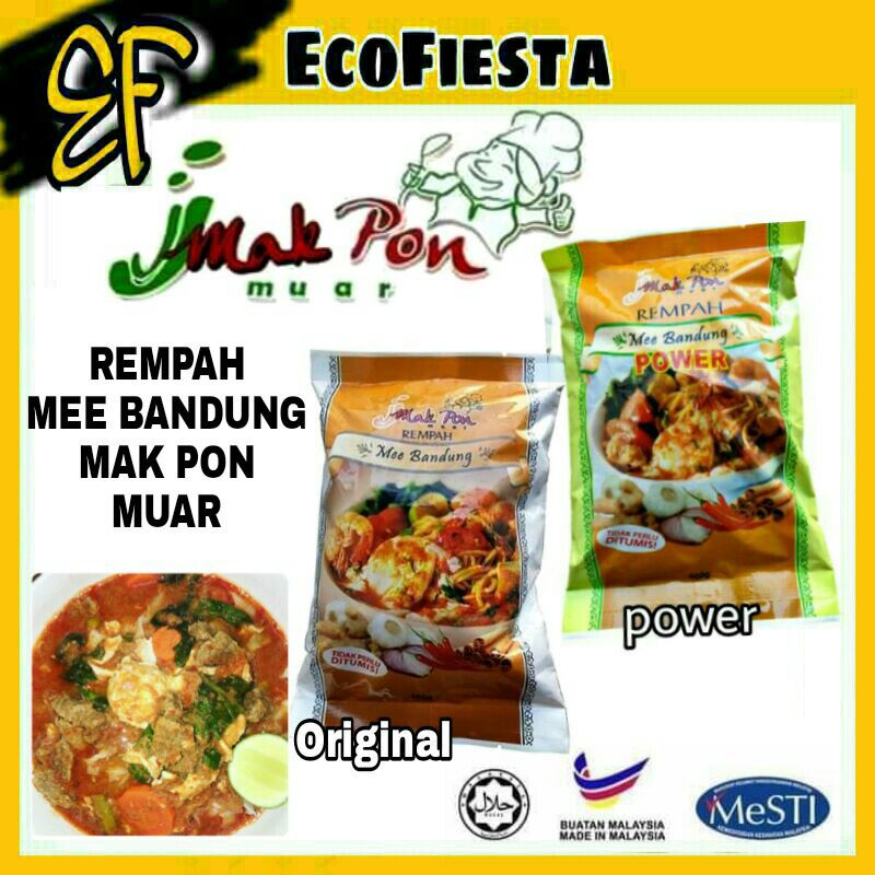 Rempah Mee Bandung Mak Pon Power Terus Dari Kilang Pes Mee Bandung Muar Sedap Mak Pon Shopee Malaysia