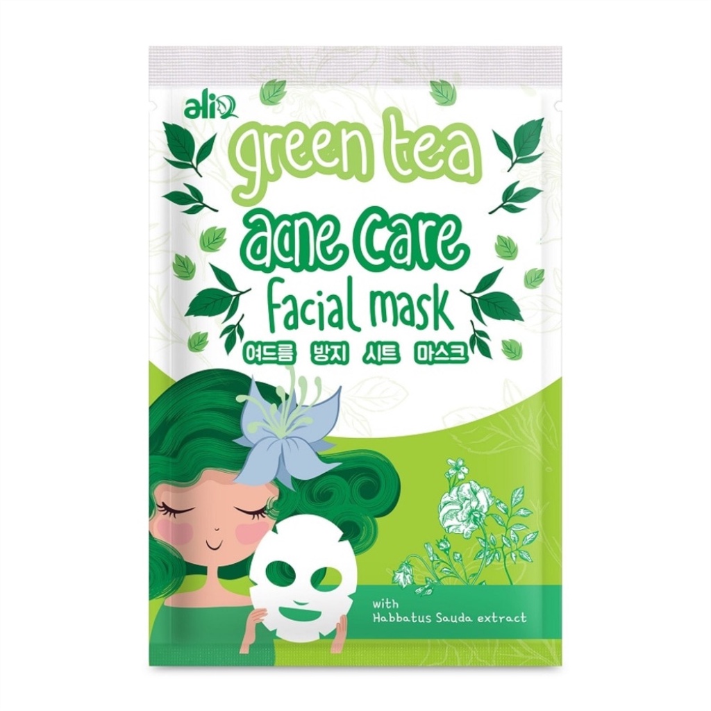 Alia Green Tea Acne Care Mask 1s SEA | Shopee Malaysia