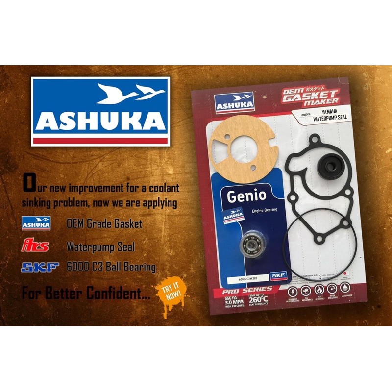 ASHUKA WATERPUMP OIL SEAL SET LC135 / Y15ZR / NVX / NMAX / RS150