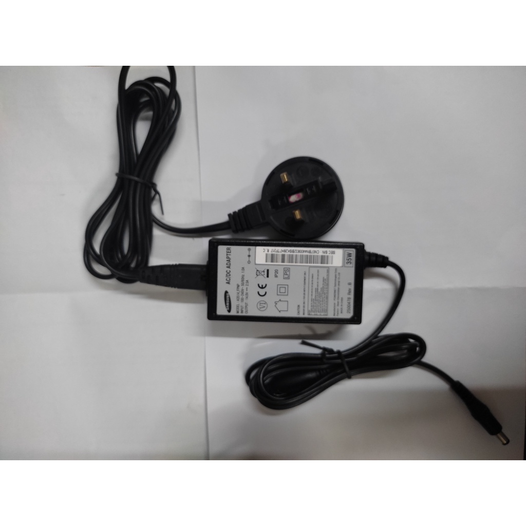 SAMSUNG A3514 AC ADAPTER 14V 2.5A AC ADAPTER (Second Hand) | Shopee ...