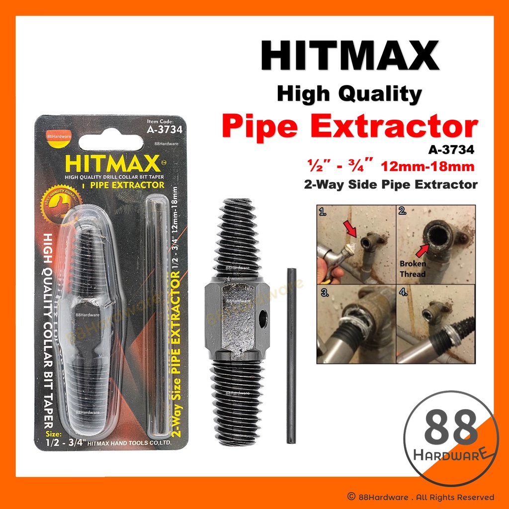 【Fast Ship Out】1/2" 3/4" pipe screw extractor / damaged screw extractor / broken pipe extractor / paip extractor