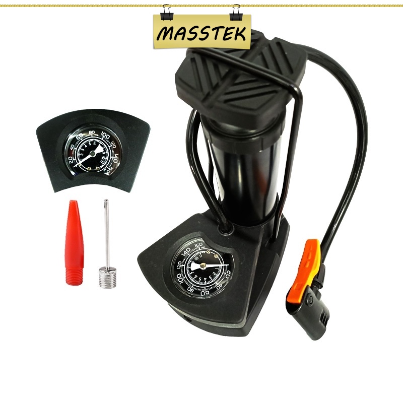 MASSTEK @Johor Bike Foot Air Pump Basikal Pam Road Portable Air Bicycle Pump Compressor MTB Pedal Tire Inflator 14014