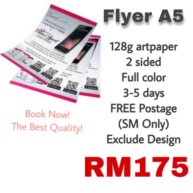 Flyer Print Artpaper Murah Shopee Malaysia