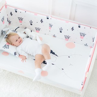 Ready Stock Baby Crib Bumper Cotton Baby Crib Bedding Set 120cm