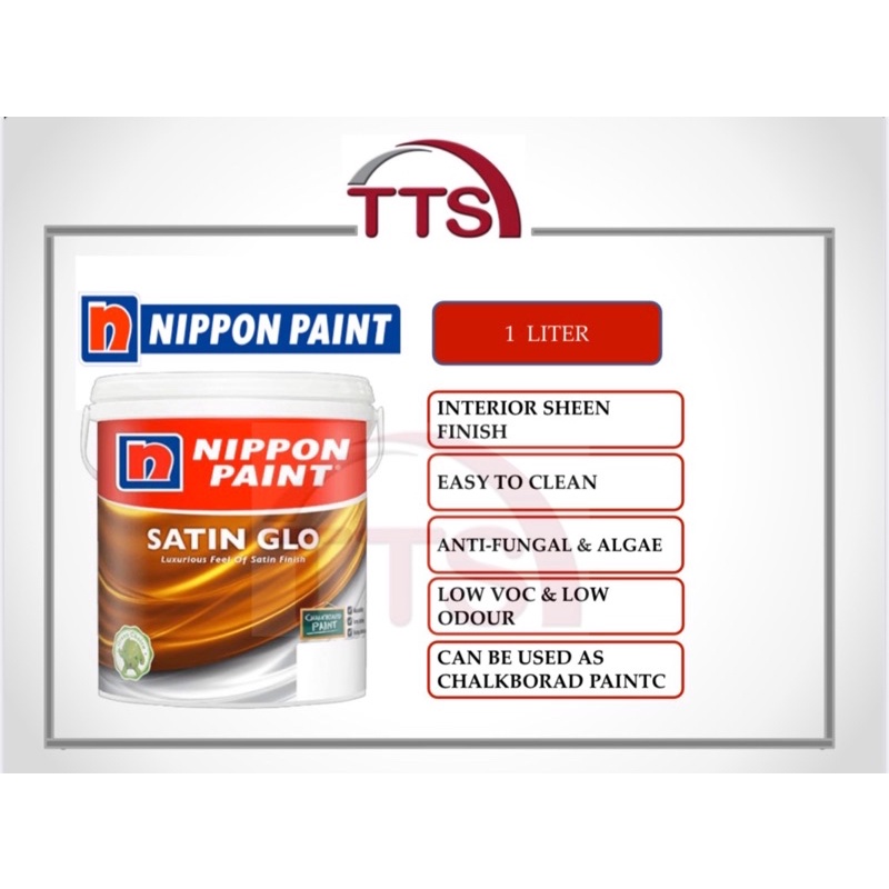 Nippon Satin Glo 1LT White ( Interior paint) Shopee Malaysia