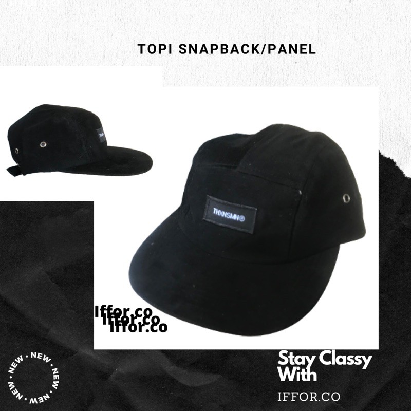 Branded Premium Black PANEL / SNAPBACK Caps Shopee Malaysia
