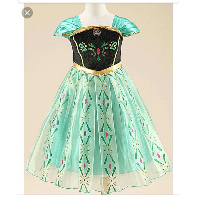 anna frozen dress green