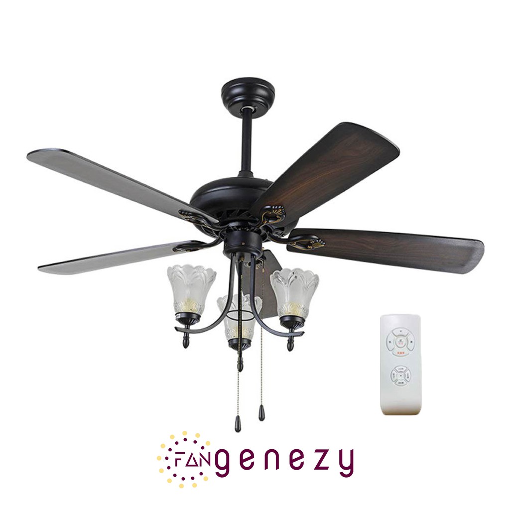 52 inches Genezy European Style Remote Ceiling Light Fan 85w Motor