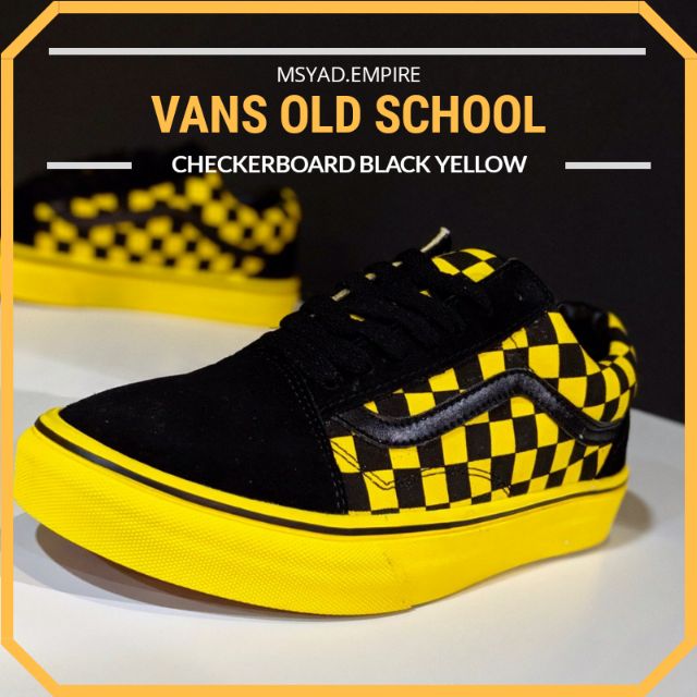 black and yellow vans