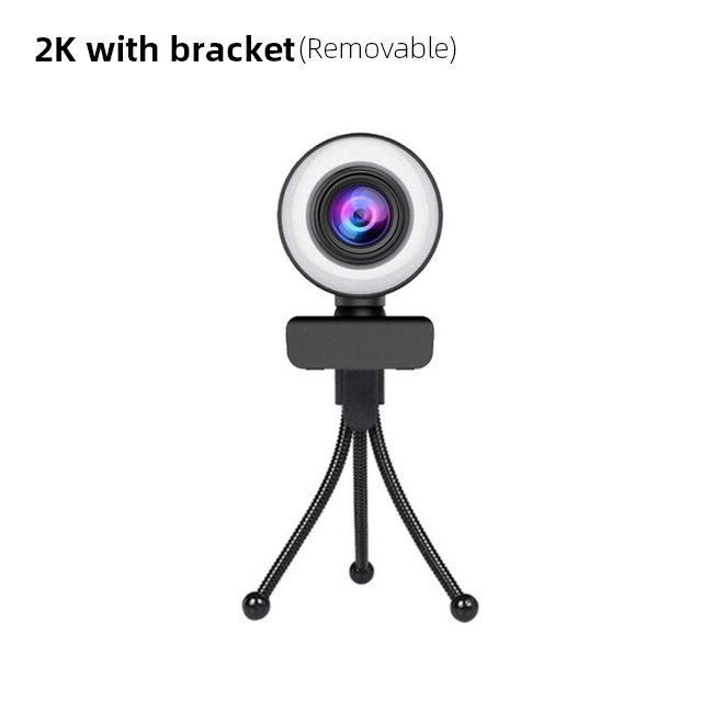 FREE GIFT FULL HD 2K 1080P AUTO FOCUS WEBCAM WITH MICROPHONE LED LIGHT CAMERA 