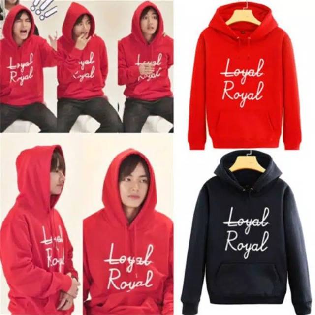 bts v loyal royal hoodie