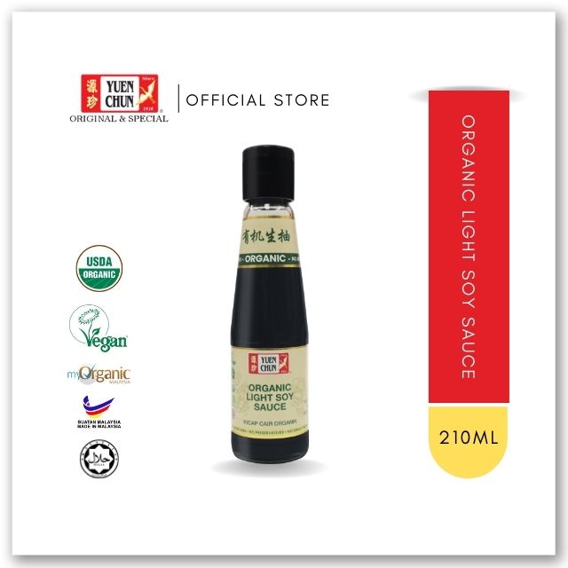 Yuen Chun Organic Light Soy Sauce/ Kicap Cair Organik 210ml