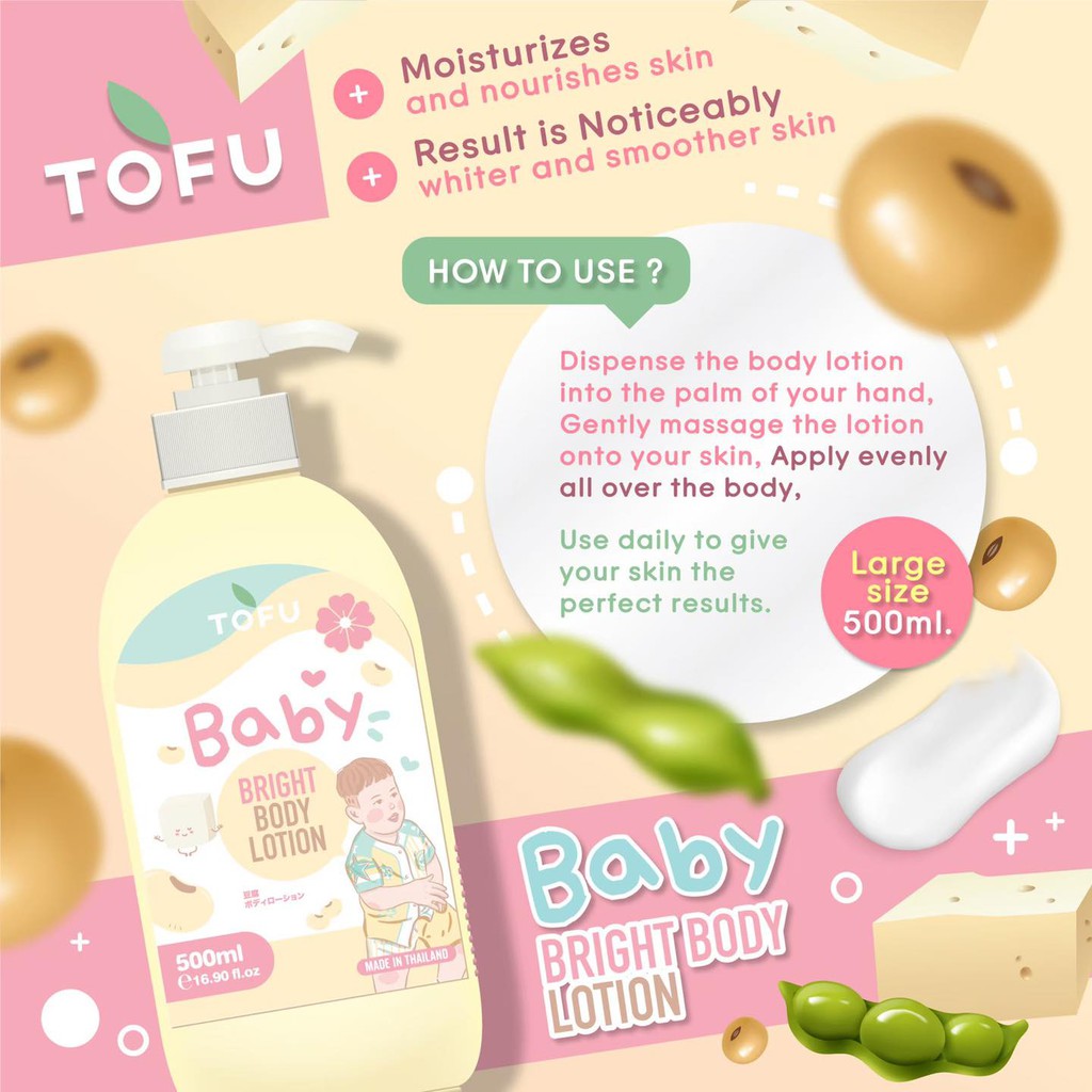 Tofu Baby Bright Body Lotion by Precious Skin (500ml) Shopee Malaysia